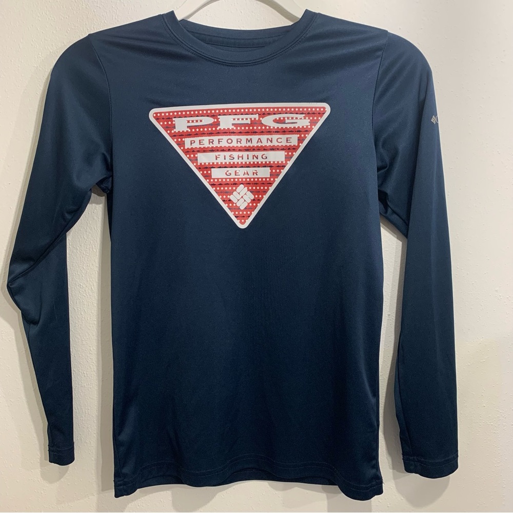 Boys Columbia PFG Shirt in Navy (M)